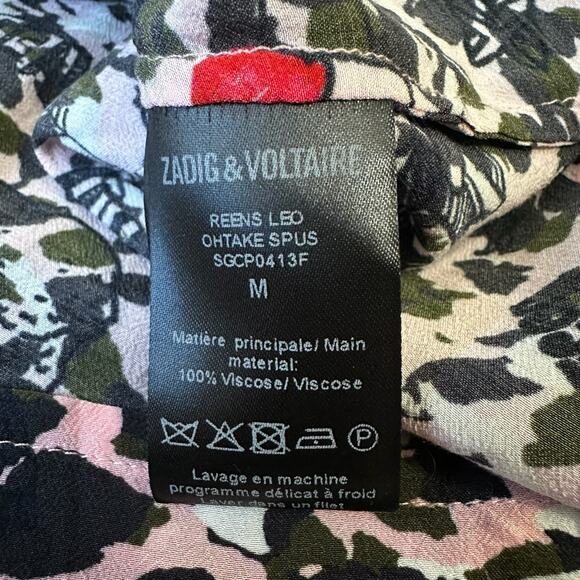 ZADIG & VOLTAIRE Reens Leo Mini Dress Multi Leopard Ruffled Whimsigoth - Picture 12 of 13